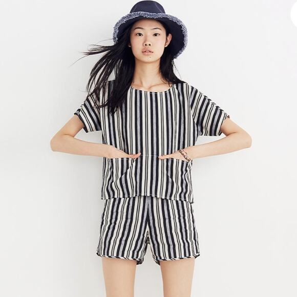 Madewell Boxy Top in Evelyn Stripe - Picture 1 of 7